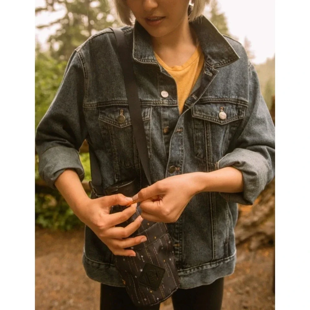 Warp + Weft Jean Trucker Jacket Denim Sea Seattle Scout Blue SM Copper Unisex - Picture 5 of 16